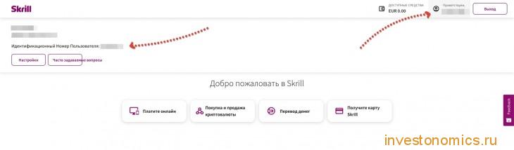 ID пользователя Skrill