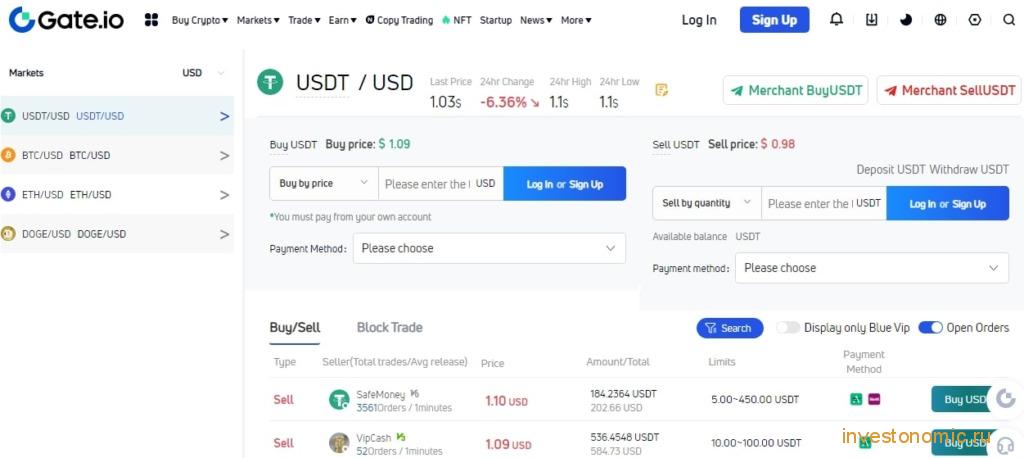Биржа обмена криптовалют Gate.io