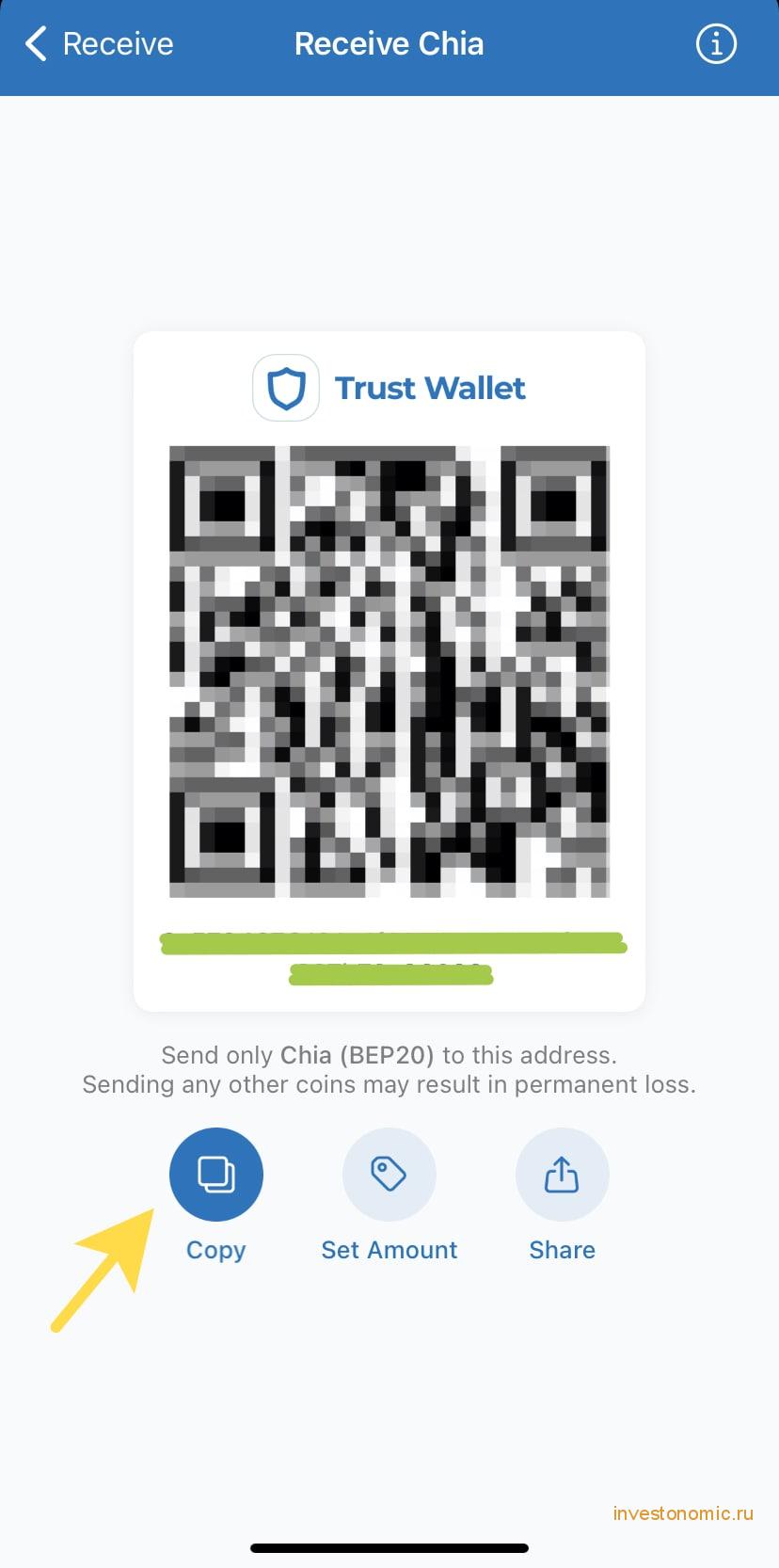 Адрес для получения XCH
