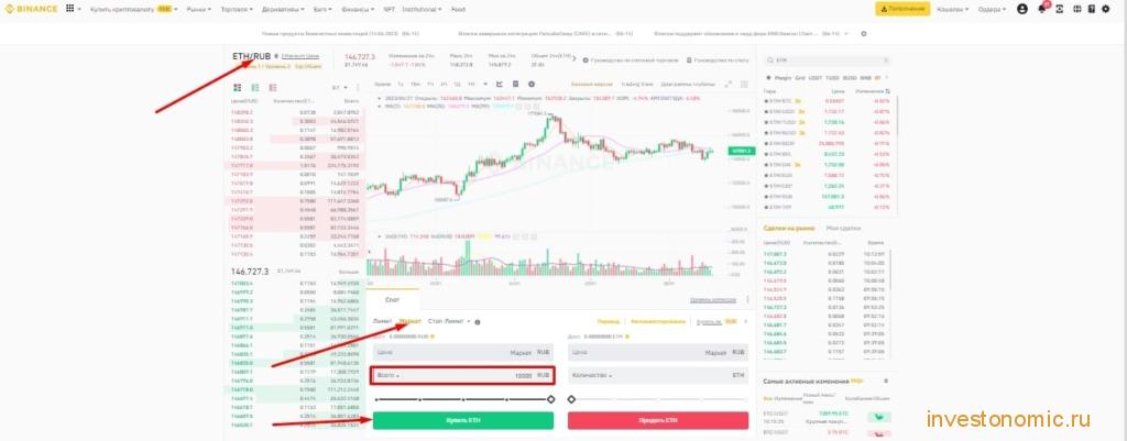 Покупка ETH